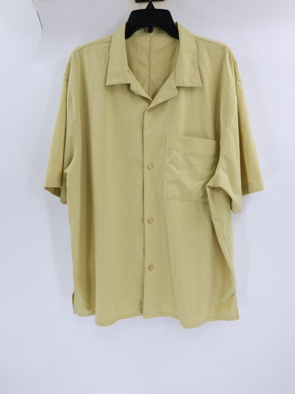 Lululemon Shirt Mens 2XL Airing Easy Camp Collar green Short Sleeve Button Up